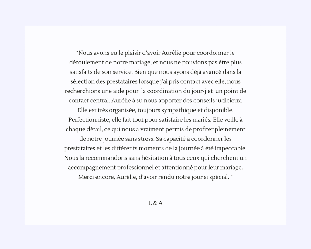 un mariage élégant en provence, des mariés satisfait par les services de jaime wedding